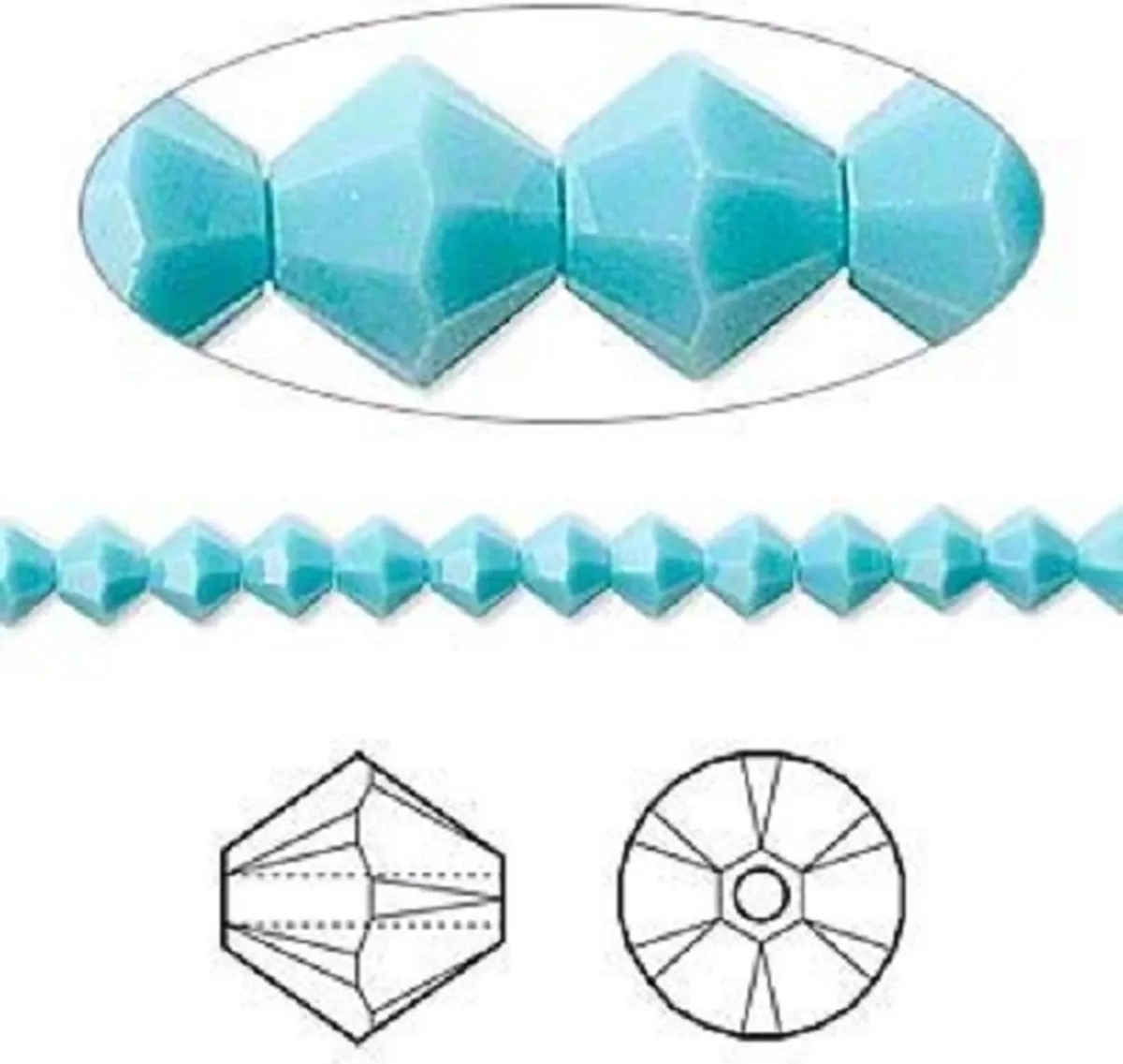 Swarovski Xilion Bicone Kralen 4mm
