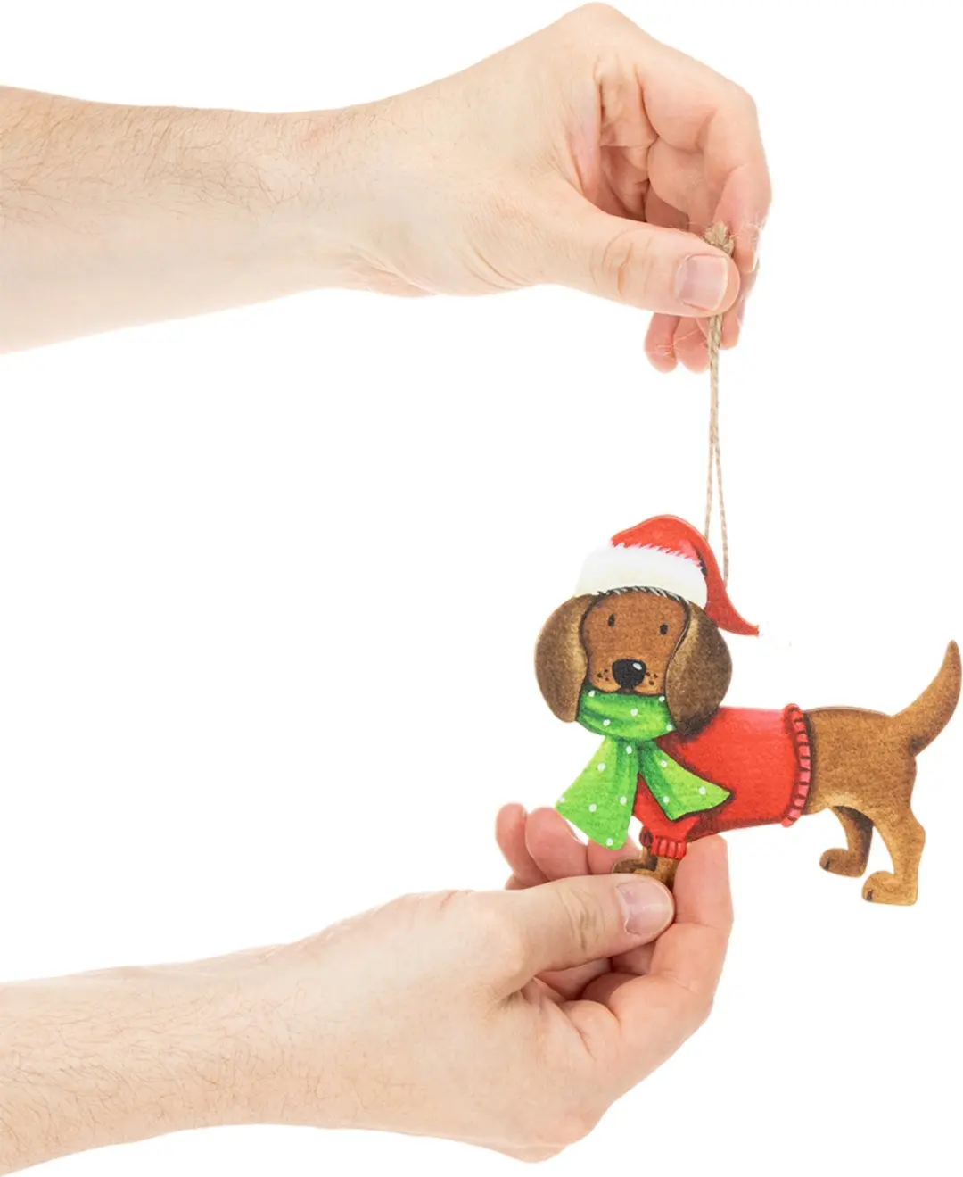 Kaemingk Ijzeren Hond Kerstornament 12.5cm - Multi - 2 stuks - afbeelding 3 van 6