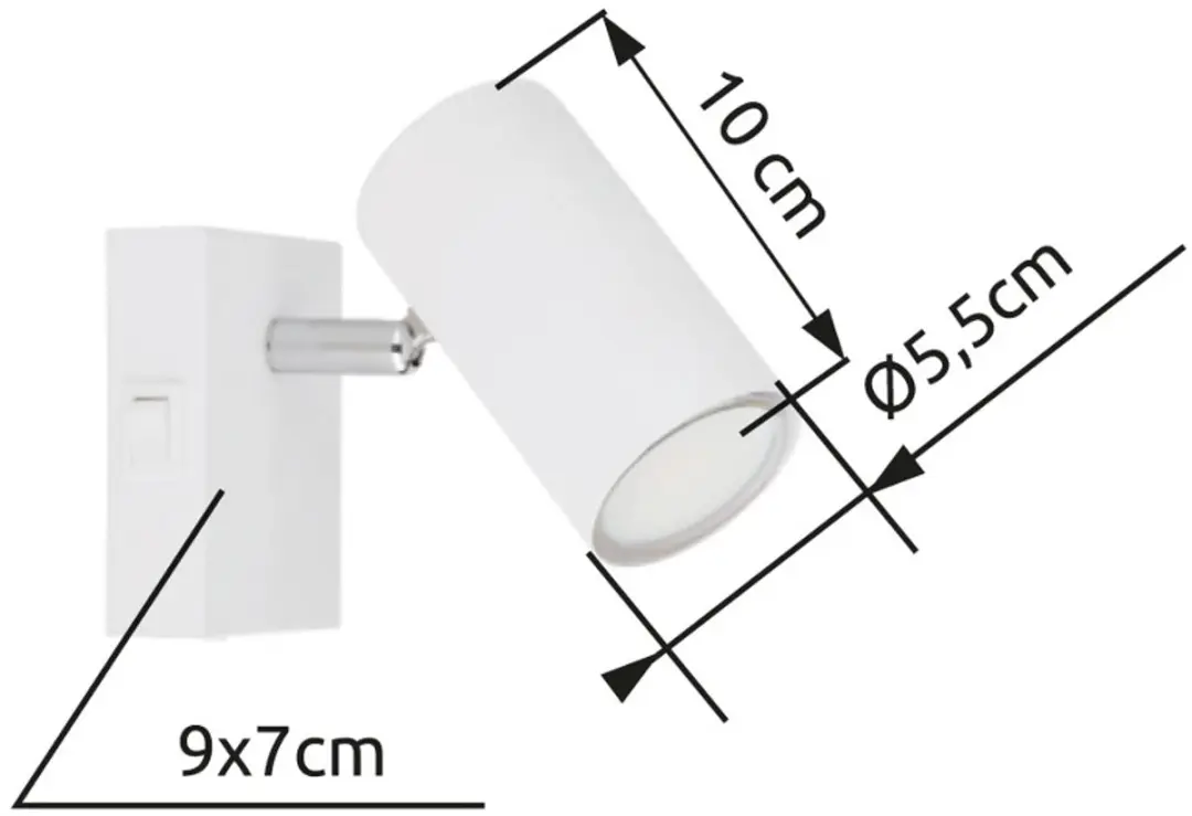 Globo Robby Opbouwspot 57911-1W - 1-lichts GU10 - Wit - afbeelding 5 van 6