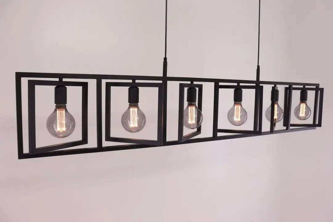 Hanglamp Foldable zwart rechthoek draaibaar 160cm