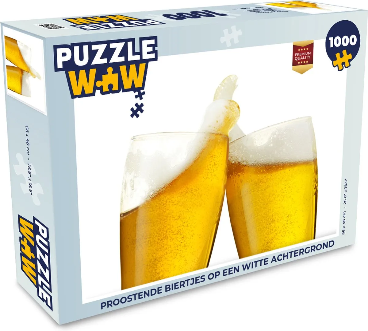 PuzzleWow Proostende Bierjes Legpuzzel 1000 Stuks - Multicolor