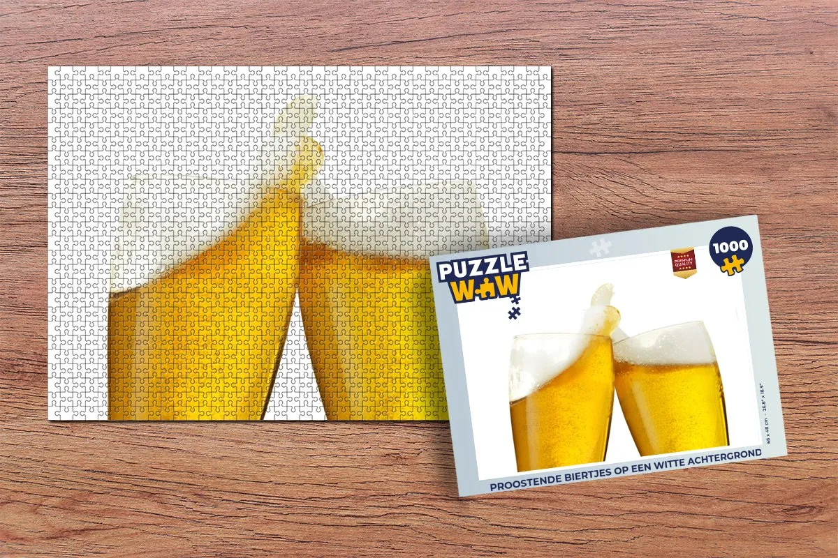 PuzzleWow Proostende Bierjes Legpuzzel 1000 Stuks - Multicolor