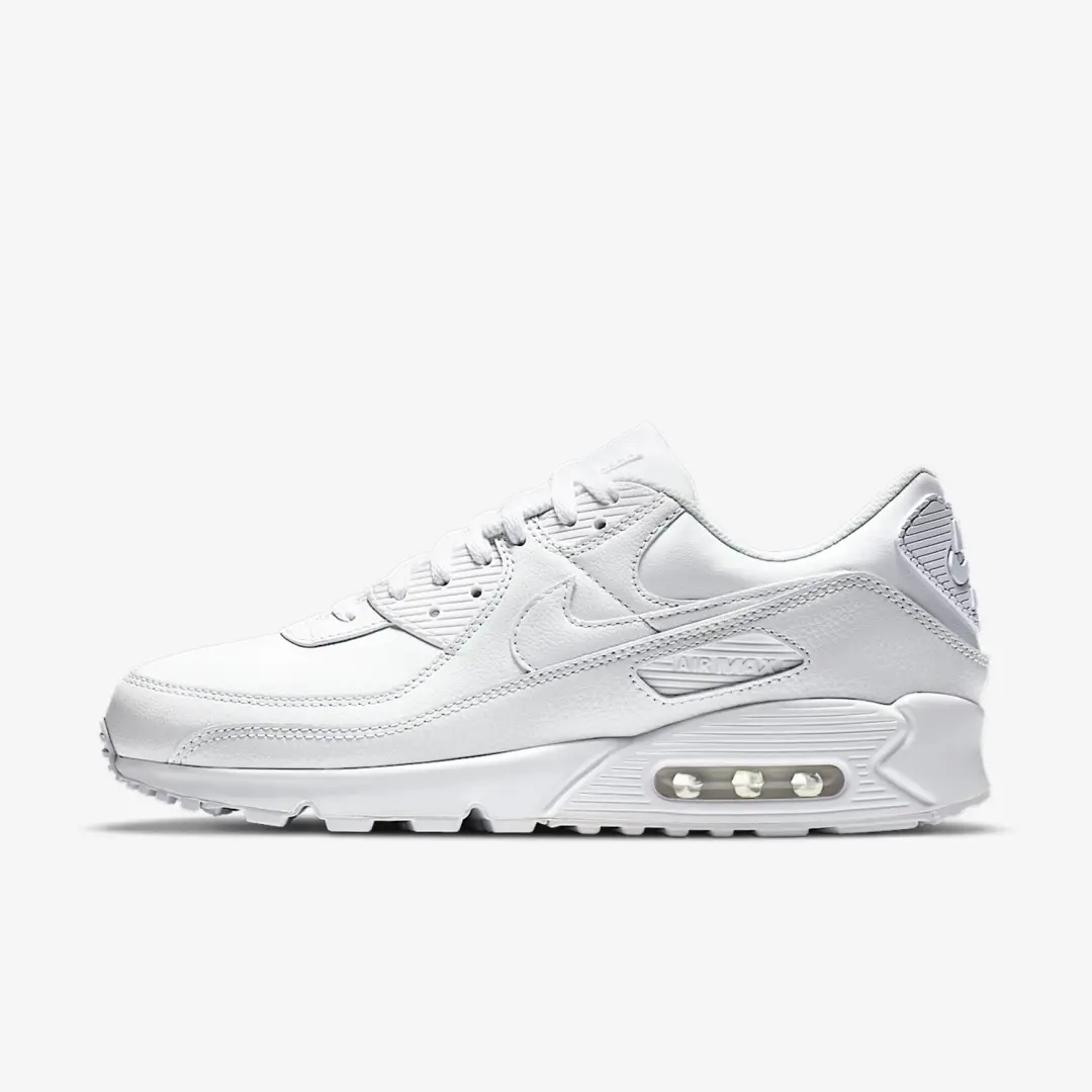 Nike Air Max 90 Leather Sneakers - Triple White - 47.5 - afbeelding 5 van 6