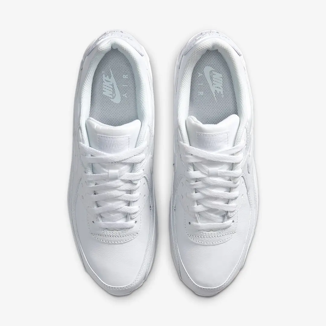 Nike Air Max 90 Leather Sneakers - Triple White - 47.5 - afbeelding 4 van 6