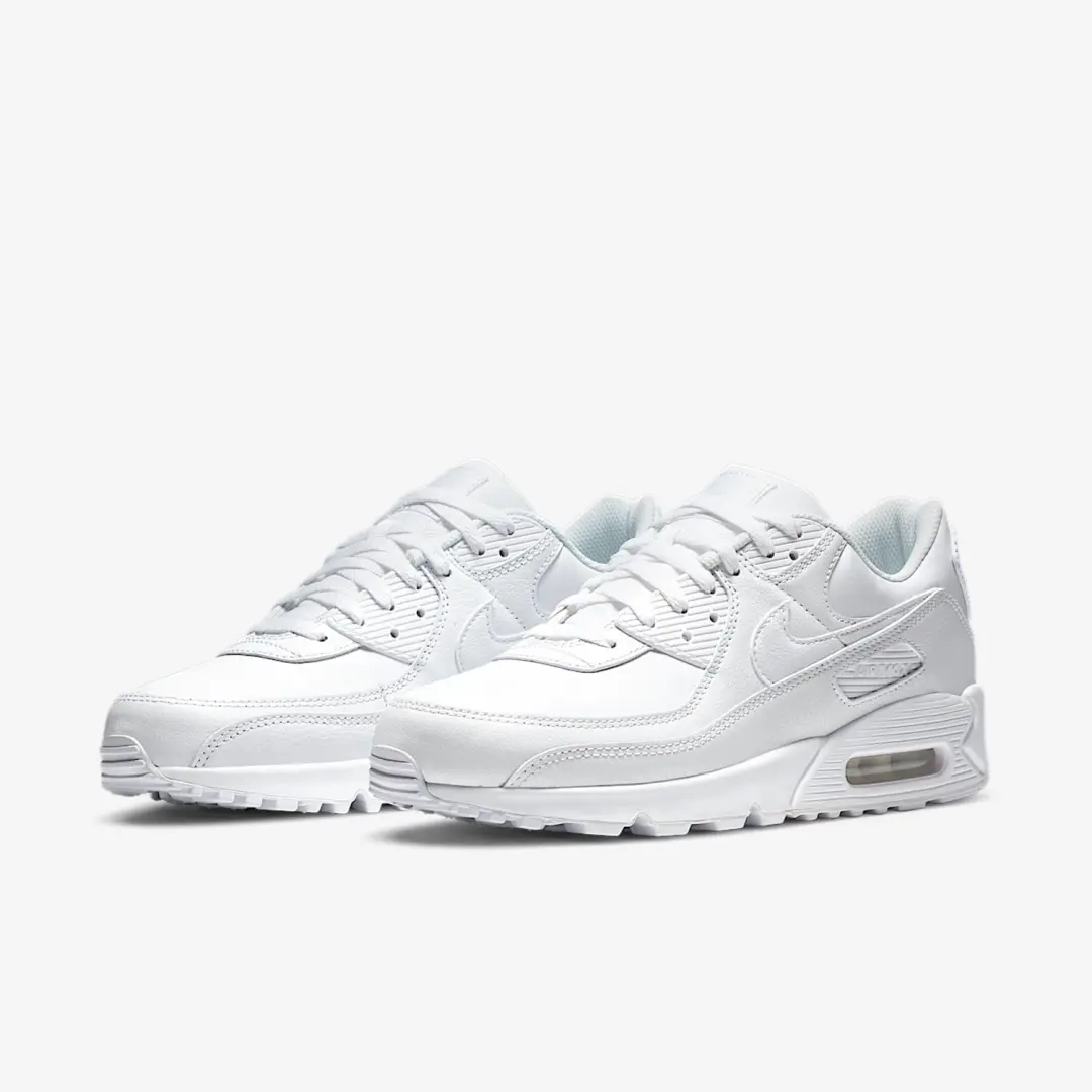 Nike Air Max 90 Leather Sneakers - Triple White - 47.5 - afbeelding 6 van 6