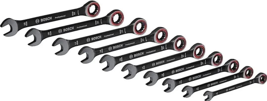 Bosch Professional Ringsleutel Set 10 Delig met Ratel