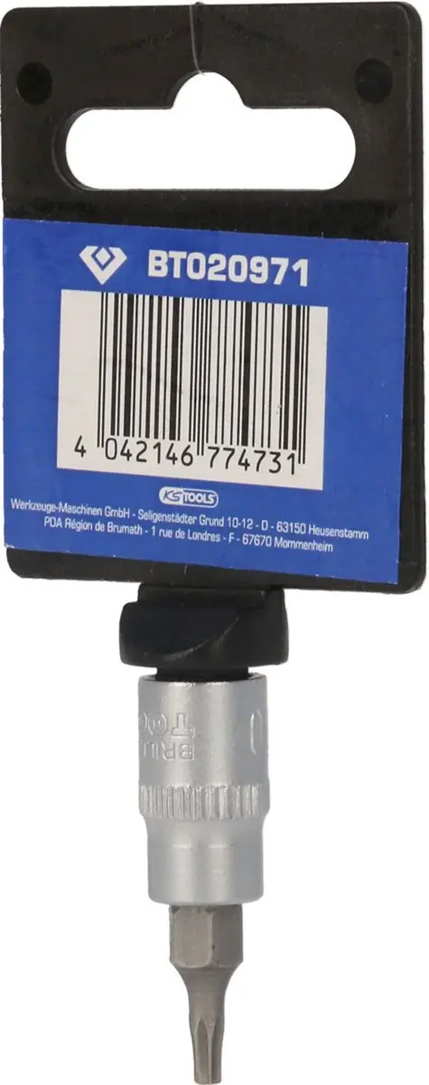 Brilliant Tools BT020971 Torx-bitdop T10 1/4" - afbeelding 2 van 4