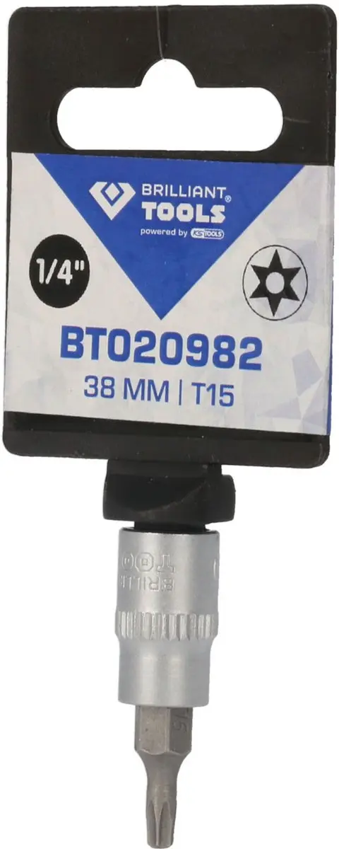 Brilliant Tools BT020982 Torx-bit-dop TB15 - 1/4" - afbeelding 2 van 5
