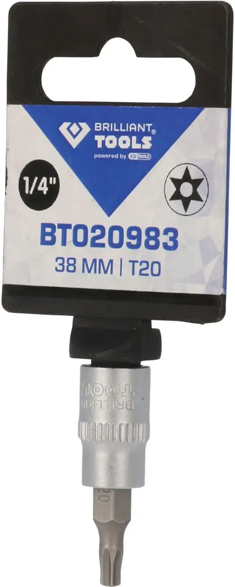 Brilliant Tools BT020983 Torx-bit dop TB20 - 1/4" - afbeelding 4 van 5
