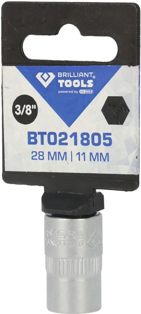 Brilliant Tools BT021805 3/8" zeskantige dopsleutel 11 mm - afbeelding 4 van 4