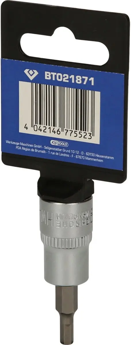 Brilliant Tools BT021871 Binnenzeskant Bit-dop 3/8 - 4mm - afbeelding 4 van 4