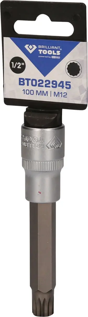 Brilliant Tools BT022945 Veeltand-bit-dop 1/2" M12 - 100mm - afbeelding 2 van 4