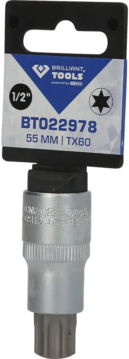 Brilliant Tools BT022978 Torx-bitdopsleutel T60 - 1/2" 55mm - afbeelding 4 van 6