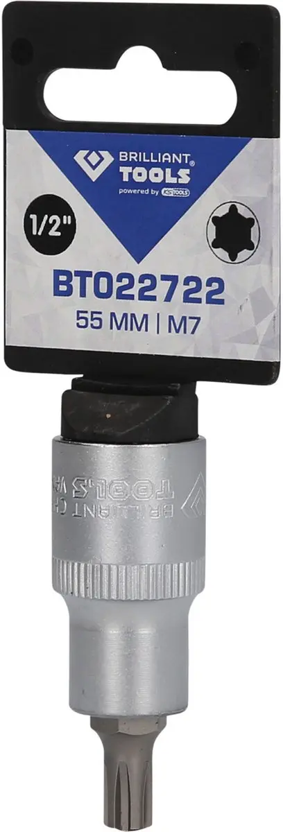 Brilliant Tools BT022722 RIBE-Bit-Dopsleutel 1/2" 55mm M7 - afbeelding 3 van 4
