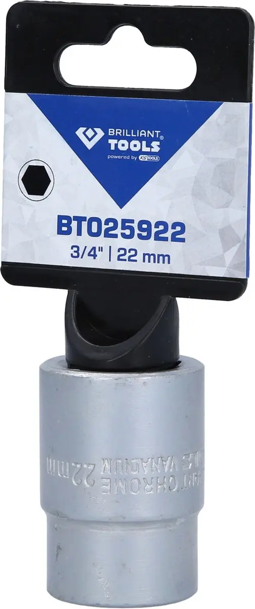 Brilliant Tools BT025922 Dop 22 mm 3/4" - afbeelding 3 van 4