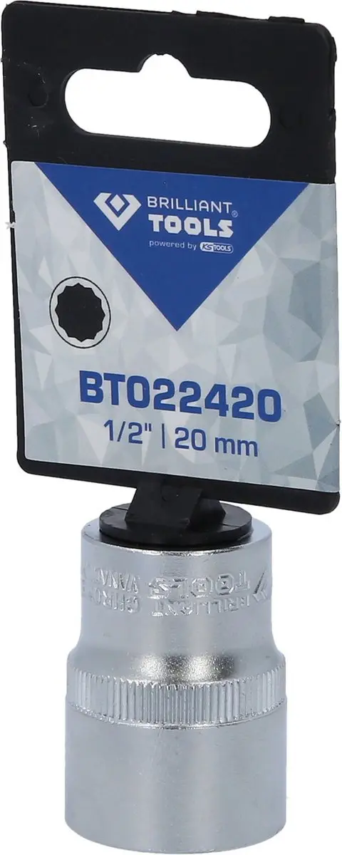 Brilliant Tools BT022420 Twaalfkantdop 1/2" 20 mm - afbeelding 4 van 4