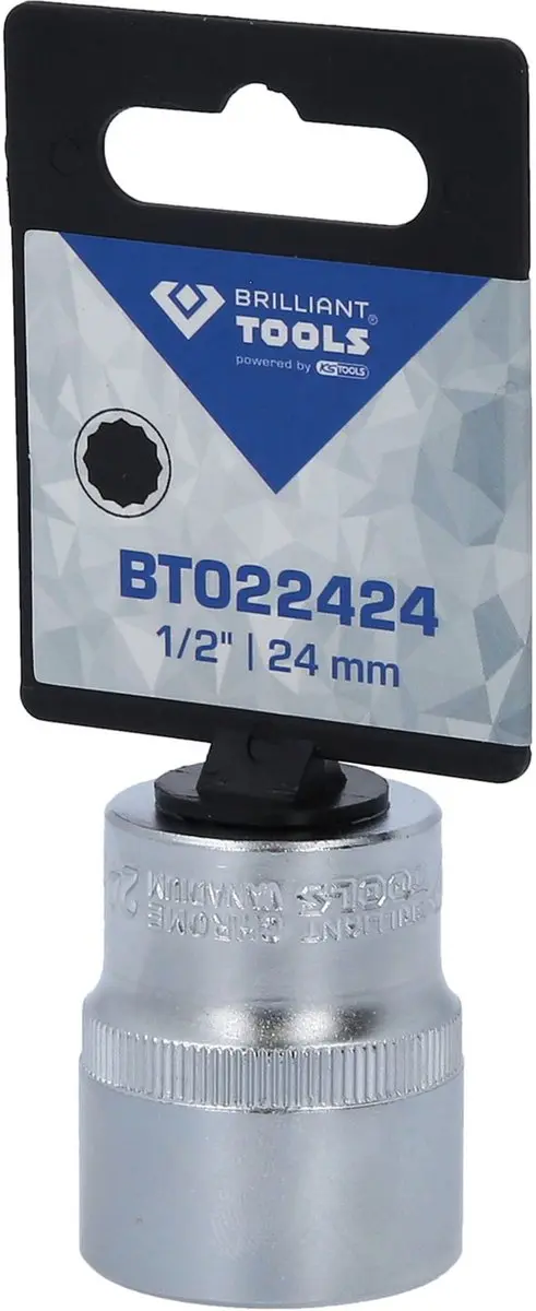 Brilliant Tools BT022424 Twaalfkant Dop 24mm 1/2" - afbeelding 2 van 4