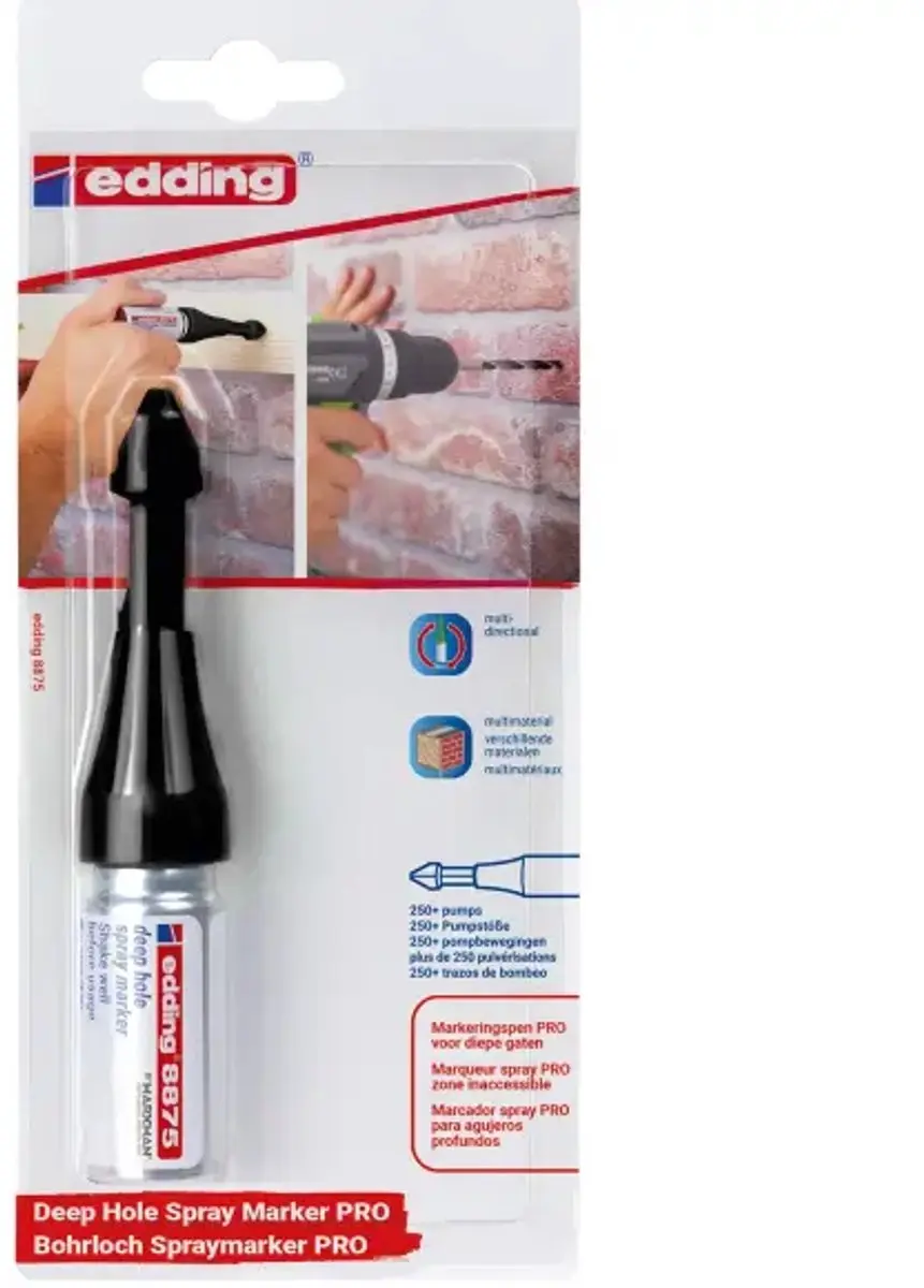 edding E-8875 PRO Marker Diepe Gaten - Zwart 45-100mm - afbeelding 6 van 6