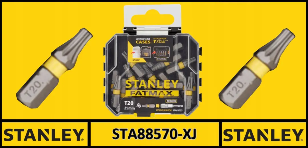 Stanley Slagmoerbitsen Torx T20 25mm - 20x - afbeelding 2 van 4