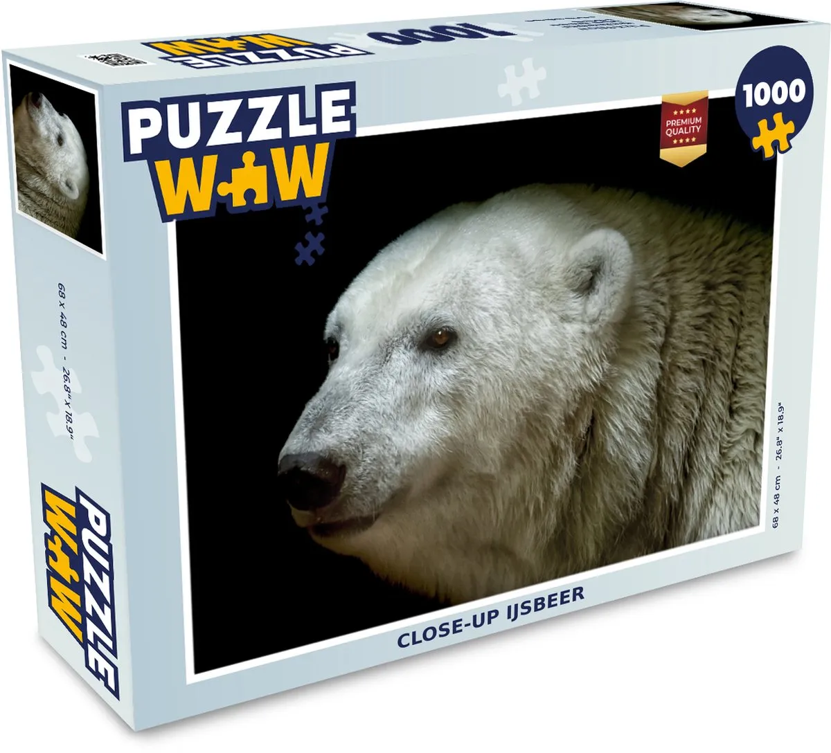 PuzzleWow Close-up IJsbeer Legpuzzel 1000 Stuks