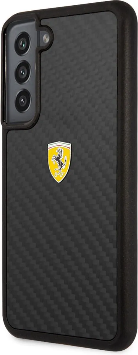 Ferrari Hoesje Samsung Galaxy S22 - Effen Zwart Carbon - afbeelding 6 van 6