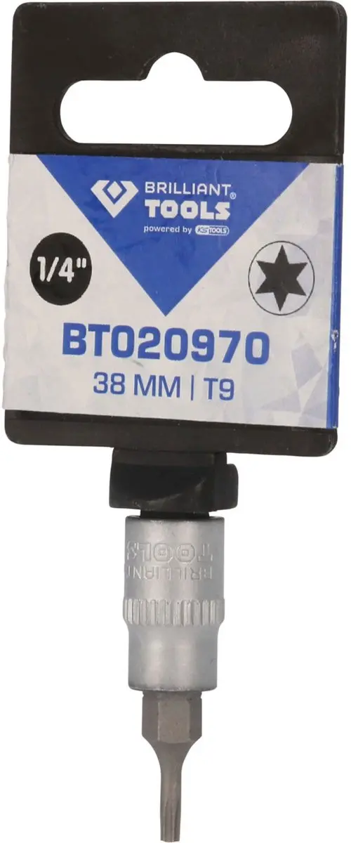 Brilliant Tools BT020970 Torx-Bit-dop T9 - 1/4 inch - afbeelding 4 van 4