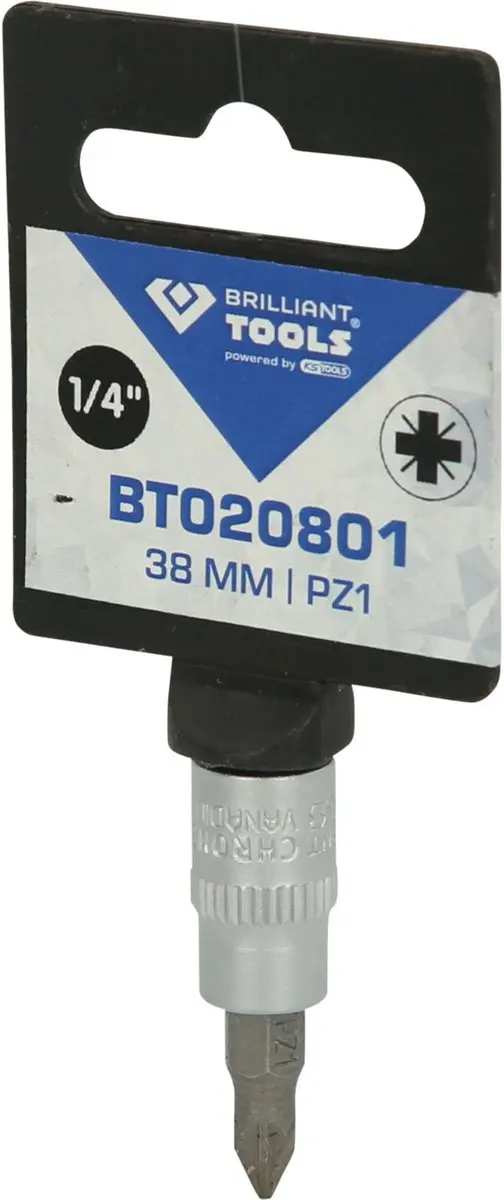 Brilliant Tools BT020801 Bit-dop PZ1 1/4" - 6-kant - afbeelding 2 van 4