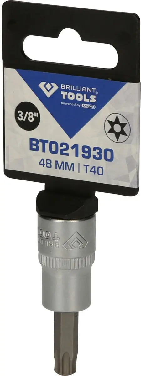 BRILLIANT TOOLS 3/8" Torx bitmof met kopboring TB40 - BT0219... - afbeelding 2 van 4