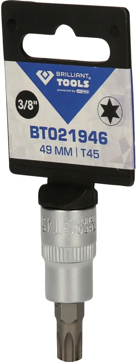 Brilliant Tools 3/8" Torx Bitmof T45 BT021946 - afbeelding 2 van 4