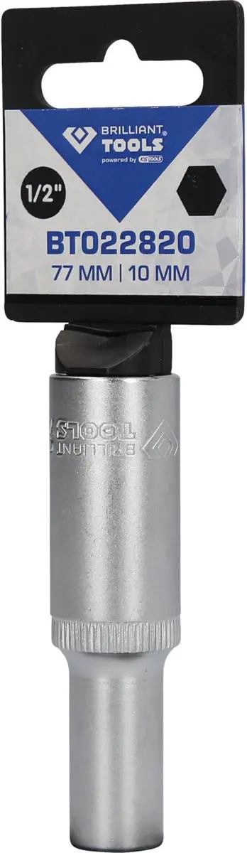 Brilliant Tools BT022820 Zeskant Dop 1/2 inch 10 mm Lang - afbeelding 2 van 4