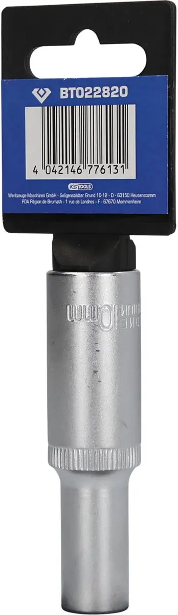 Brilliant Tools BT022820 Zeskant Dop 1/2 inch 10 mm Lang - afbeelding 3 van 4