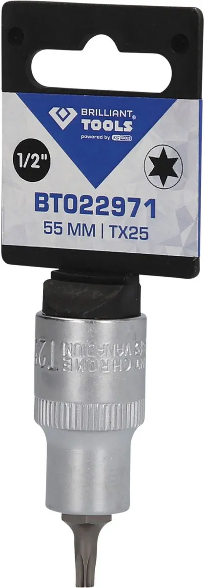 Brilliant Tools BT022971 Torx-bitdop T25 - 1/2" - 55mm - afbeelding 4 van 4