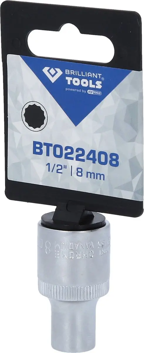 Brilliant Tools BT022408 Dopsleutel 1/2" 8mm 12-kant - afbeelding 4 van 4