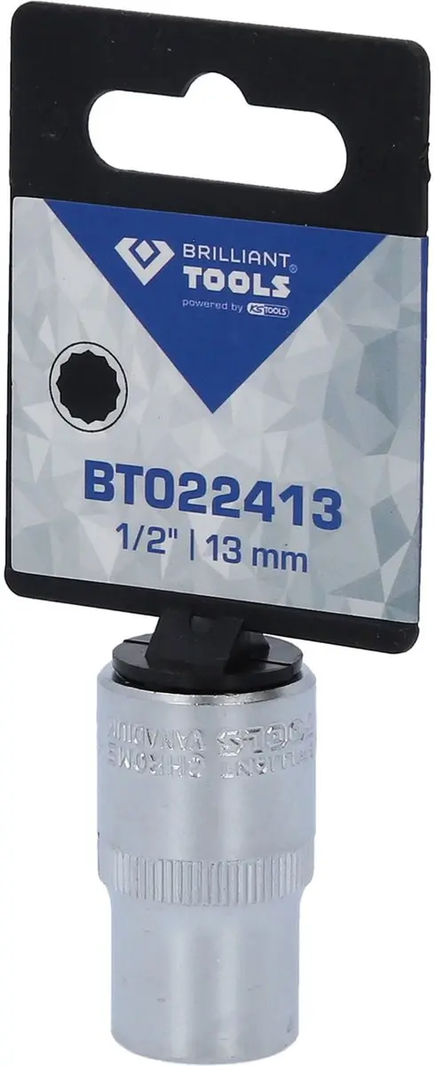 Brilliant Tools Twaalfkant Dop 1/2" 13 mm - BT022413 - afbeelding 2 van 4