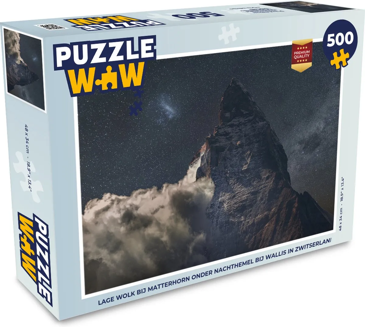 PuzzleWow Matterhorn Nachthemel Legpuzzel 500 Stuks