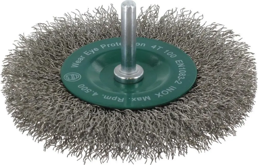 Ivana Stiftborstel Gegolfd RVS Draad Met Schacht 6mm 100x0.30mmx12mm