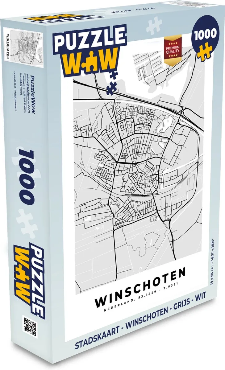 PuzzleWow Stadskaart Winschoten Puzzel