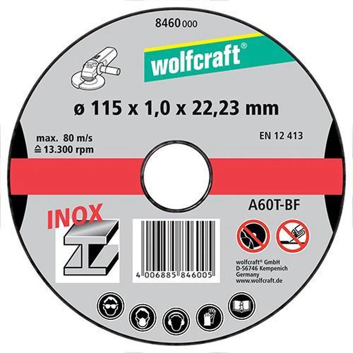 Wolfcraft 3 Slijpschijven Ø115mm Extra Dun Metaal