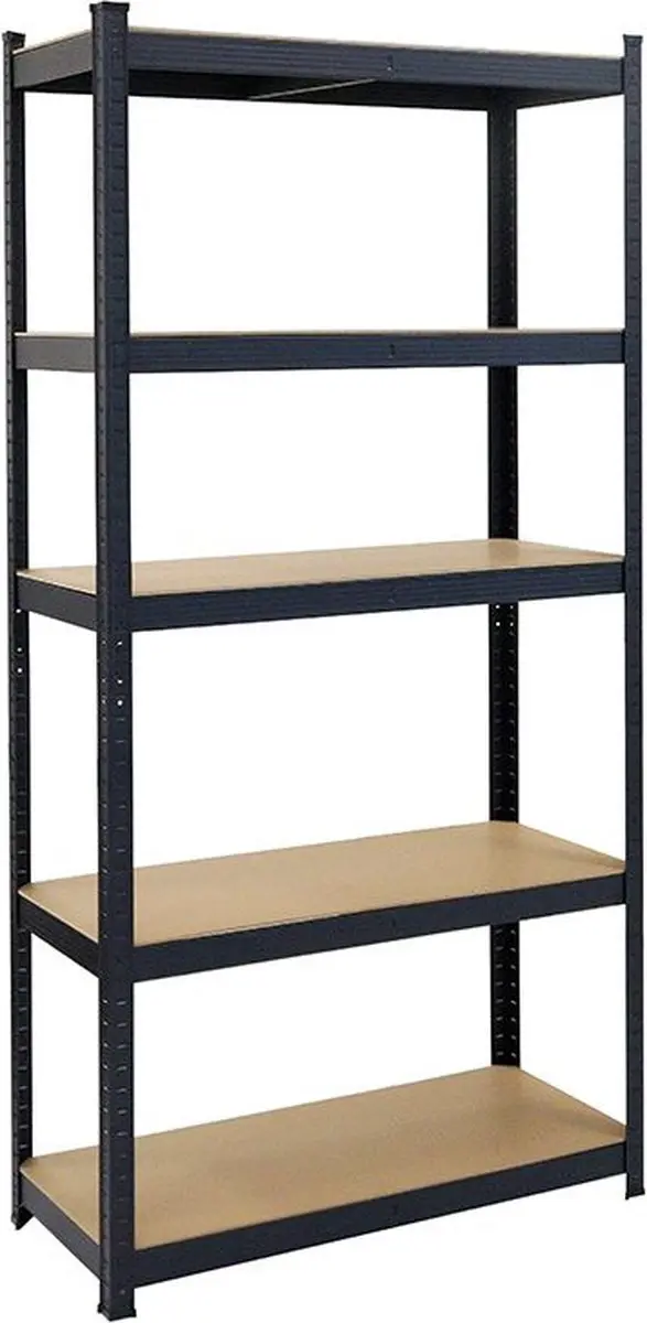 Stellingkast Zwart 5 planken