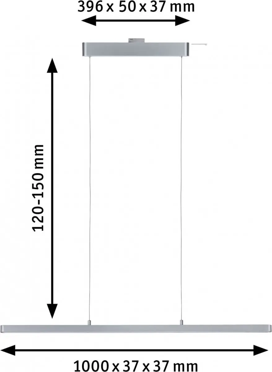 Paulmann URail Lento LED-pendellamp 955.78 - 3x13,5W - afbeelding 6 van 6