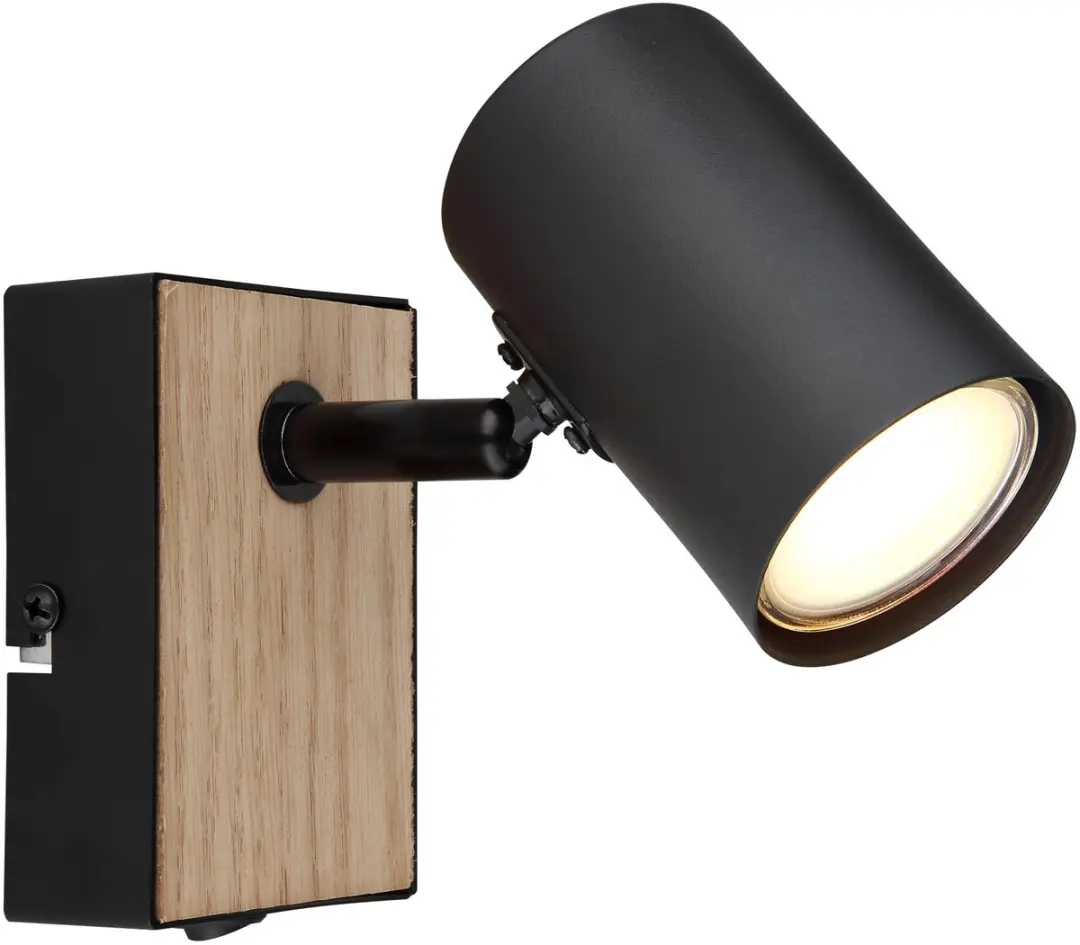 Opbouwspot / Wandspot ROBBY 1-lichts Zwart GU10