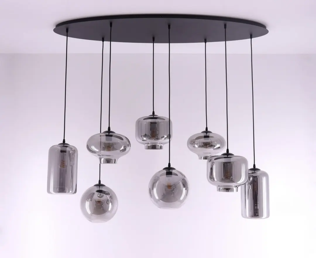 Hanglamp ovaal Baco Smoke