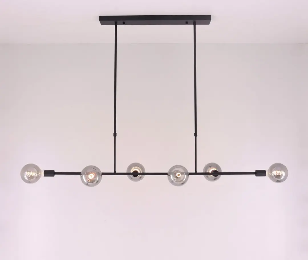 Hanglamp Staff zwart 6lichts