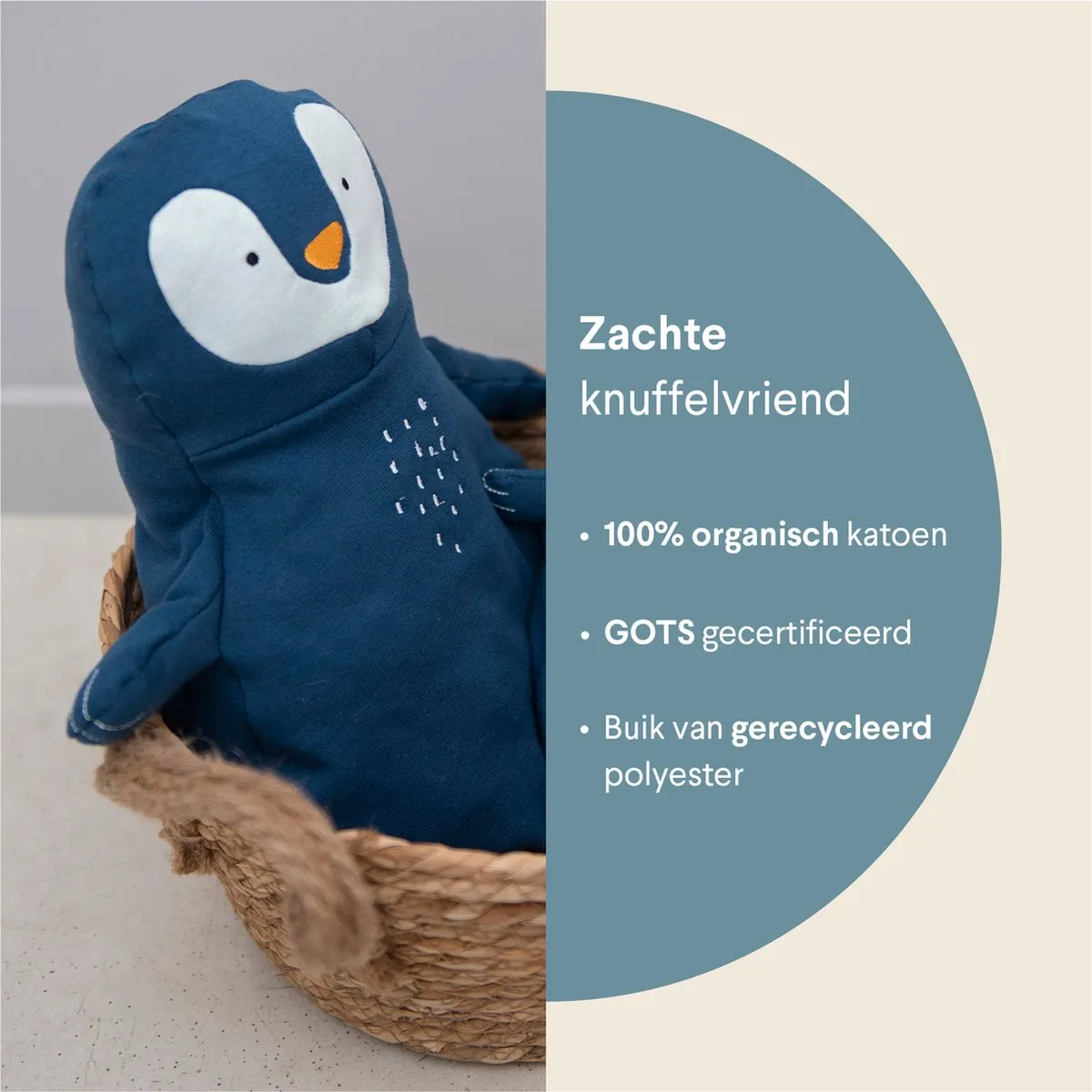 Trixie Mr. Penguin Pluche Knuffel - Blauw