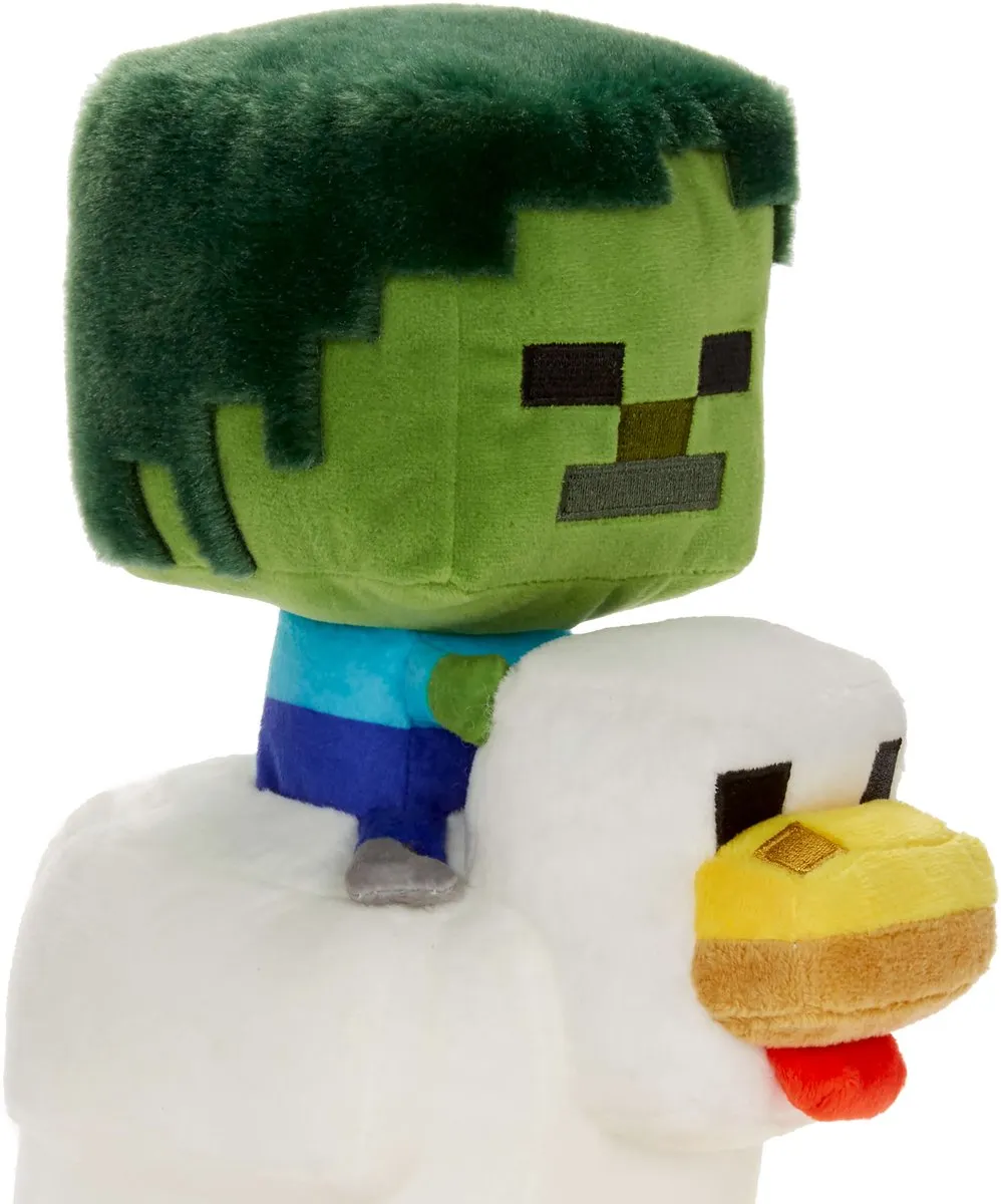 Mattel Minecraft Chicken Jockey Pluche - 20cm Multicolor