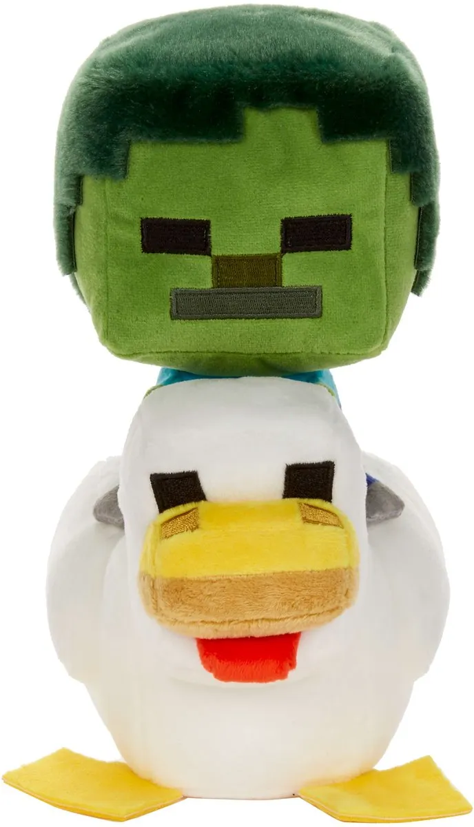 Mattel Minecraft Chicken Jockey Pluche - 20cm Multicolor