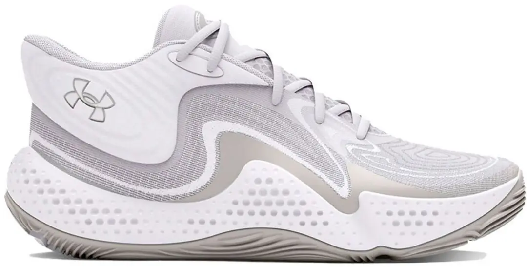 Under Armour Spawn 6 Mid Basketbalschoenen - White - 43 - afbeelding 2 van 6