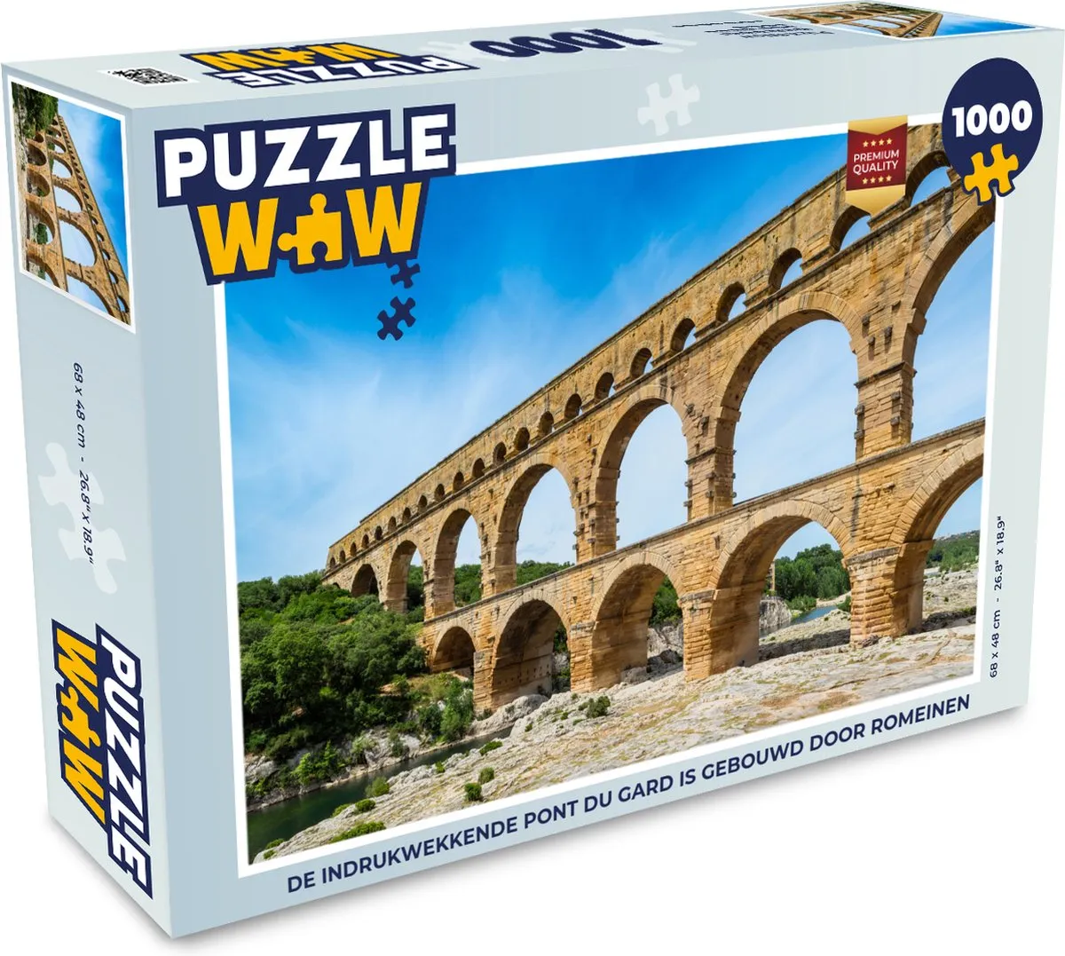 PuzzleWow Pont du Gard Legpuzzel 1000 Stuks