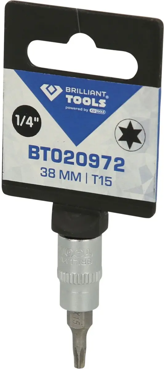 Brilliant Tools BT020972 Torx-bit dop T15 1/4" - afbeelding 2 van 4