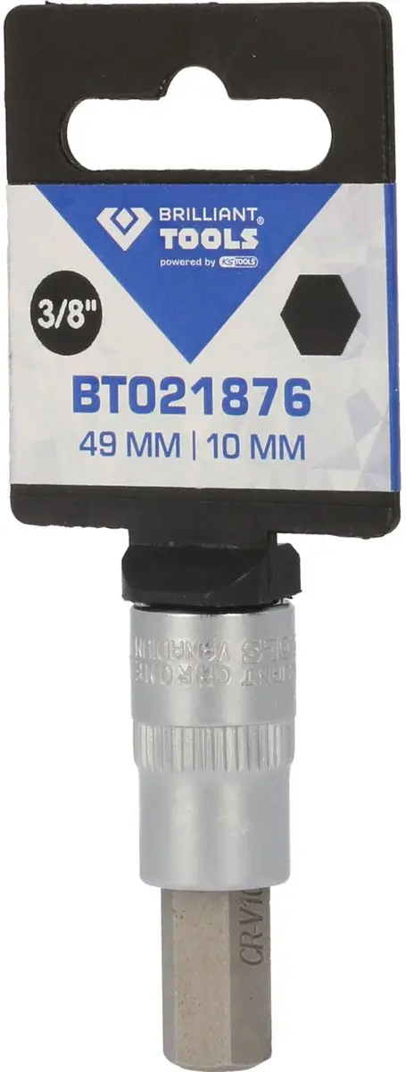 Brilliant Tools BT021876 Binnenzeskant Bitdop 3/8" 10 mm - afbeelding 2 van 4